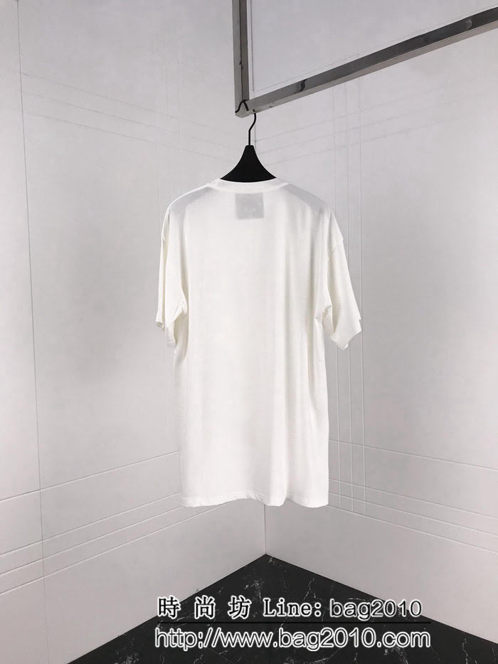 MOSCHIN莫斯奇諾 18ss專櫃最新 聖誕限定款 最新閃粉工藝 男款白色短袖 ydi2455